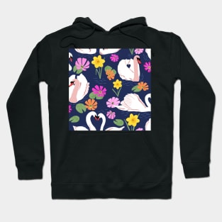 Swans in spring time Hoodie